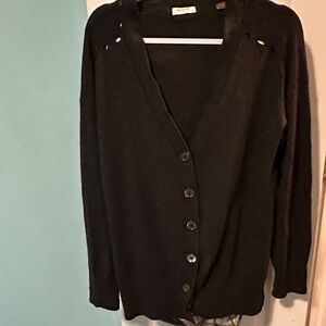 Equipment Black Button-Up Cardigan